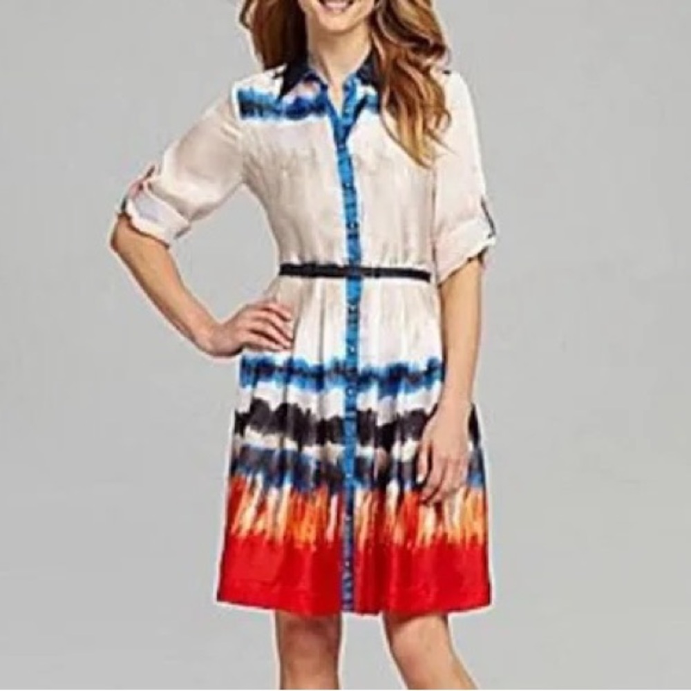 Antonio Melani Karlotte Tie Dye Shirt Dress (12)